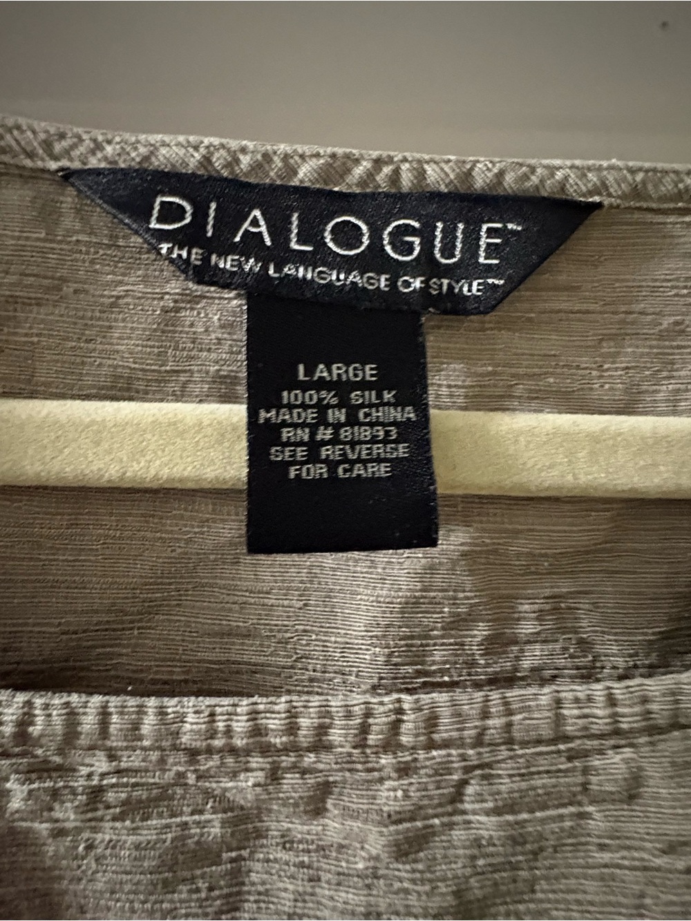 Dialogue Women's Sleeveless Tank Top in Taupe - Picture 3 of 3